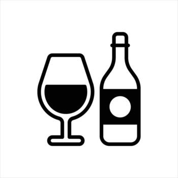 Solid beverage icon vector