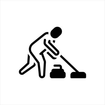 sólido icono ajedrez sobre hielo vector