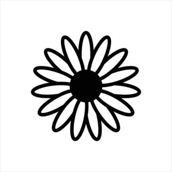 sólido icono margarita vector