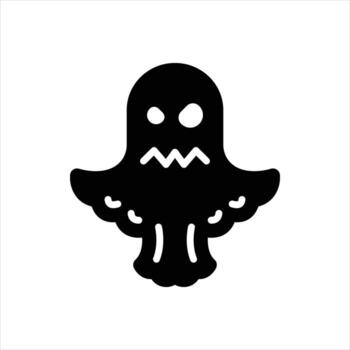 Solid icon ghost vector