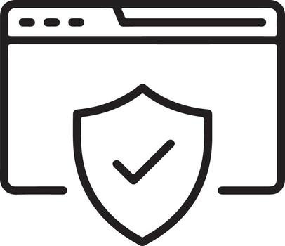 Secure website icon representing online security and protection vector