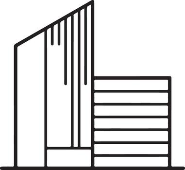 Modern abstract architectural building design with clean lines and geometric shapes vector