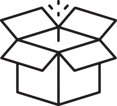 Open cardboard box with sparkling light emanating from inside symbolizing surprise and new beginnings vector