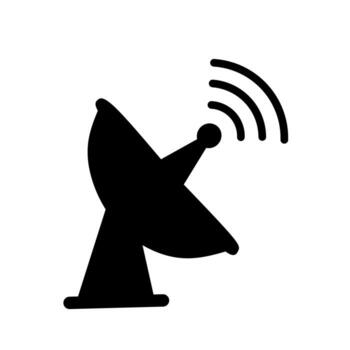 illustration of wifi router icon in black silhouette. Simple communication device symbol for internet connection, wireless signal, networking, and digital technology vector