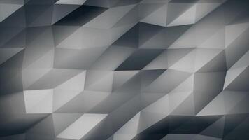 astratto grigio poligono sfondo con geometrico sfaccettato superficie, la creazione di un' moderno minimo 3d struttura video