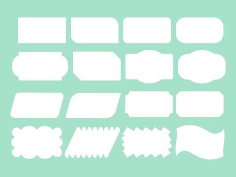 a collection of rectangles with varying shapes. with a flat white color. vector
