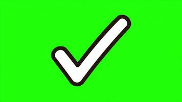 kolla upp mark med en grön bakgrund lämplig för grafisk design projekt och presentationer den där behöva förmedla godkännande eller verifiering i en modern stil video