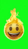 Fire Emoji Character with a Green Screen a dynamic representation of digital communication perfect for social media content and tech-related projects video