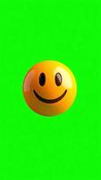 Smiling emoji face with a happy expression, perfect for adding a touch of fun and positivity to digital designs and social media content. video