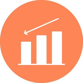 Decrease down reduce decline vector