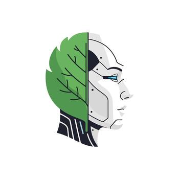 ai evolución inteligente robótica, cyborg cerebro, y el futuro de eficiente operación vector