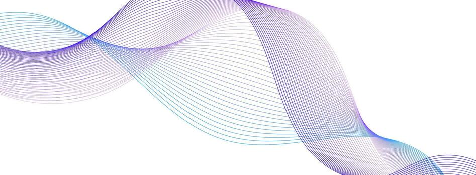 Abstract gradient background with purple and blue wave flow design. vector