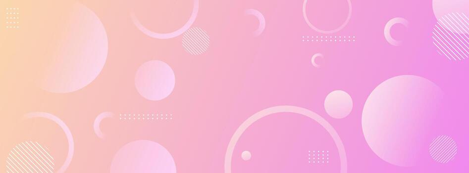 Abstract pink background with soft gradient and floating circles. vector