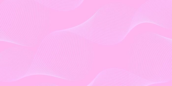 Abstract pastel pink background with flowing gradient wave lines. vector