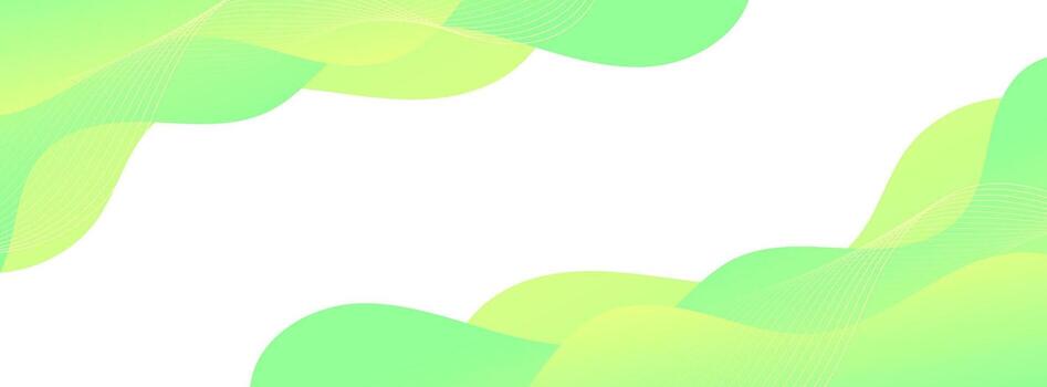 Abstract background gradient yellow and green with smooth wave shapes. vector