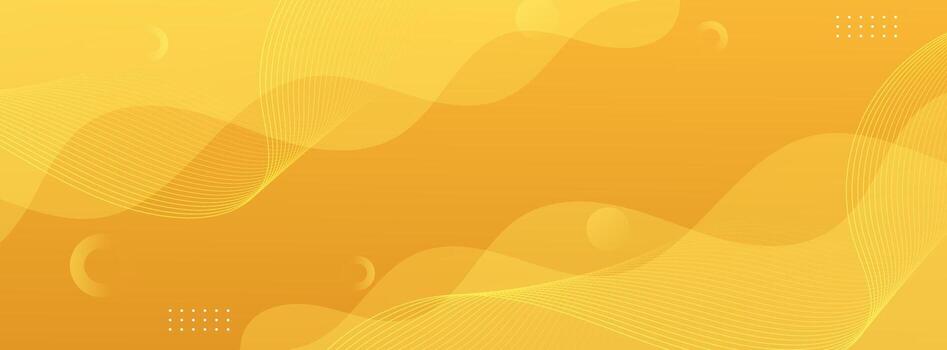 Abstract yellow background with wave patterns and modern gradient style. vector