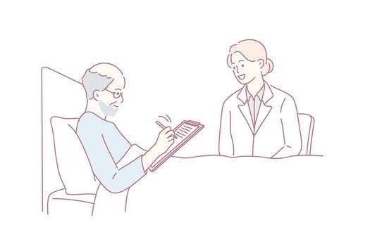 Making will and approval for operation concept. vector