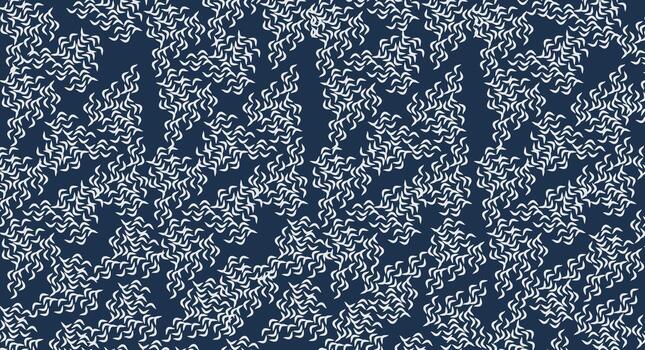 Abstract geometric pattern of repeating densely packed shapes and lines in dark tones vector