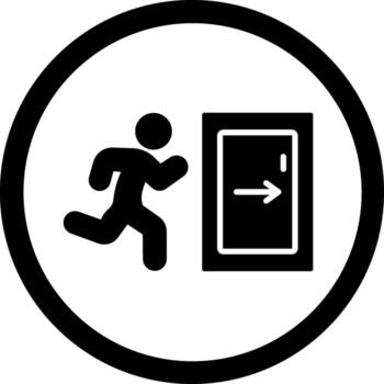 Emergency Exit Detailed User Interface Piece vector