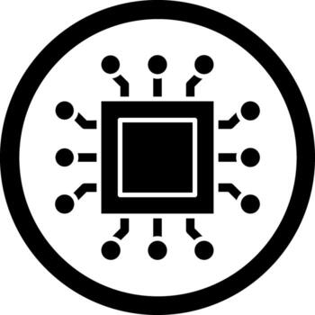 Processor Gradient Style Design Element vector