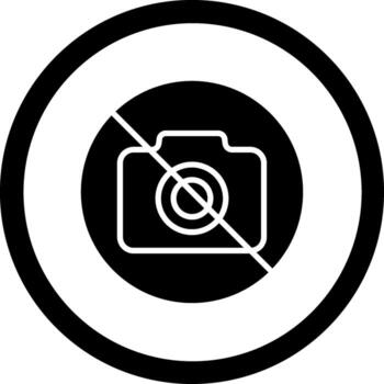 No Camera Sharp Edge Style Visual vector