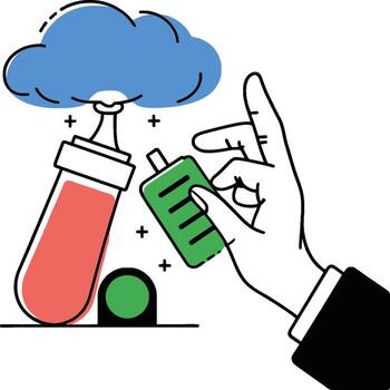 Cloud Computing Costs Illustration of Investment in Research and Development vector