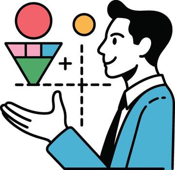 Business Strategy Data Driven Decision Making Growth vector