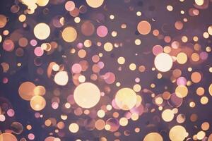 flytande bokeh ljus partiklar i långsam rörelse, drömmande lysande klot, djup av fält, sömlös slinga, värma romantisk estetisk för bakgrunder. video