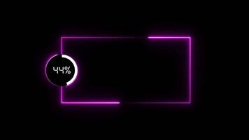 Numerical counting text percentage from 0 to 67 animation isolated on black background video