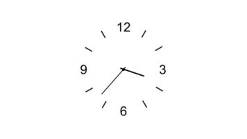 minimal analog klocka tickande animering med siffra isolerat på vit bakgrund video