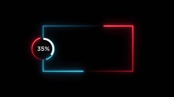 Numerical counting text percentage from 0 to 80 animation isolated on black background video