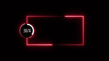 Numerical counting text percentage from 0 to 85 animation isolated on black background video