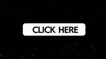 svart bakgrund med vit klick här knapp och abstrakt rader. webb gränssnitt begrepp video