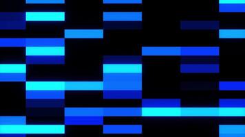 digital rutnät strömma abstrakt blå och cyan blockera animering slinga video
