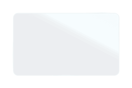 realistisch glänzend glänzend Overlay Glas Panel mit Licht Blendung reflektierend Oberfläche bewirken gerundet Ecken transparent auf isoliert Hintergrund Rechteck Fenster png