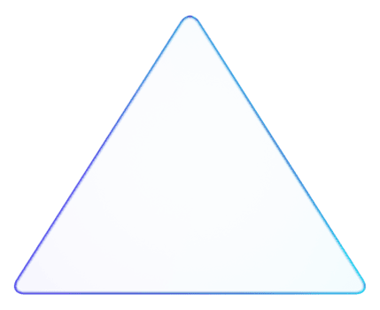 3d morfismo de vidrio triángulo frontera con suave degradado. mínimo lustroso geométrico forma para digital arte, diseño, y moderno resumen conceptos png