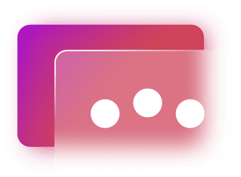 mecanografía indicador icono con Tres puntos en un mensaje burbuja morfismo de vidrio efecto png