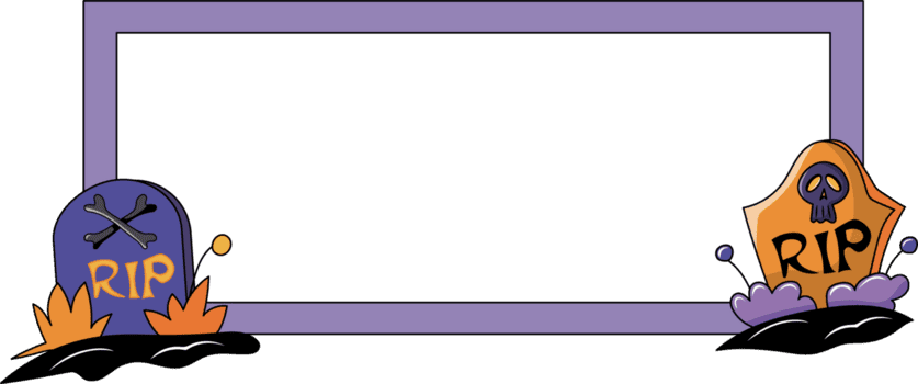 roxa dia das Bruxas quadro, Armação com dois lápides png