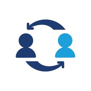 cooperación de colores icono diseño bueno para web o móvil aplicación vector
