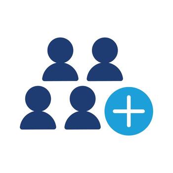 add member colored icon design good for web or mobile app vector