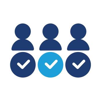 competent team colored icon design good for web or mobile app vector