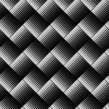 Abstract halftone geometric background with diagonal square pixel gradient pattern creating modern seamless visual effect vector