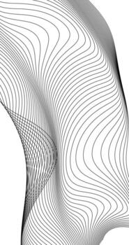 Geography background with wavy lines Black and white Design in Map pattern vector