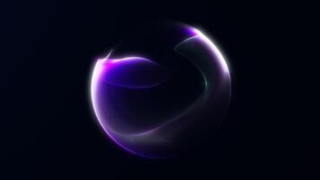 flerfärgad plasma sfär med strömmande ljus och energi vågor. abstrakt 4k sömlös slinga med vibrerande lysande färger och slät trogen rörelse. video