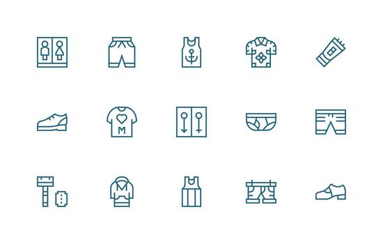 Regular Line Style MenS Icons with 15 Vectors Neatly Designed Icons for Web Platforms