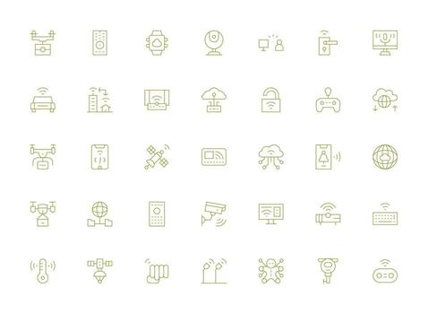Light Line Icons from Remote Set with 35 Vectors Standard Icon Pack