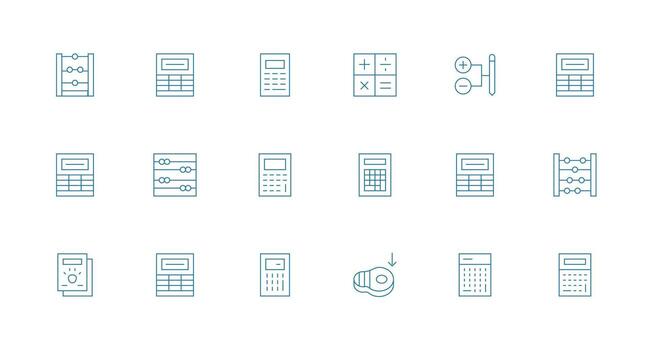 18 Minimal Line Style Icons from Subtract Collection Icons Built for Visual Consistency Pack vector