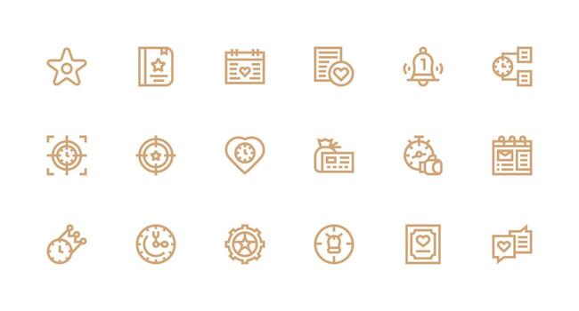 Priority Icon Collection with 18 Strong Stroke Line Designs Display Icon Pack vector