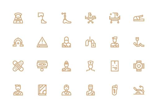 24 Thick Line Line Designs for Recovery Icons Clean Icon Set Icon Pack for UI Projects vector