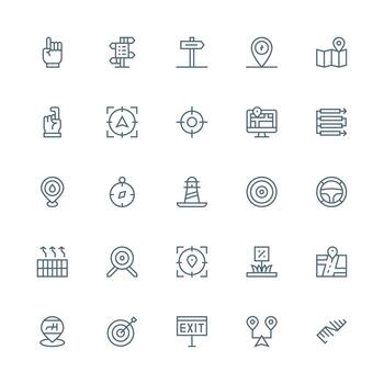 Collection of navigation icons for web design vector